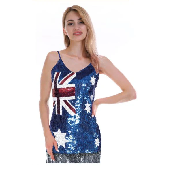 Adult Australian Sequin Singlet - One Size