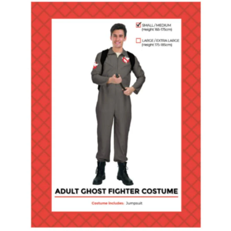 Adult Ghost Fighter Costume (S/M) Grey