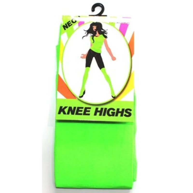 Adult Neon Green Knee High Stockings