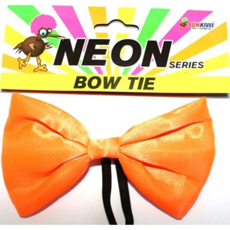 Adult Neon Orange Bowtie