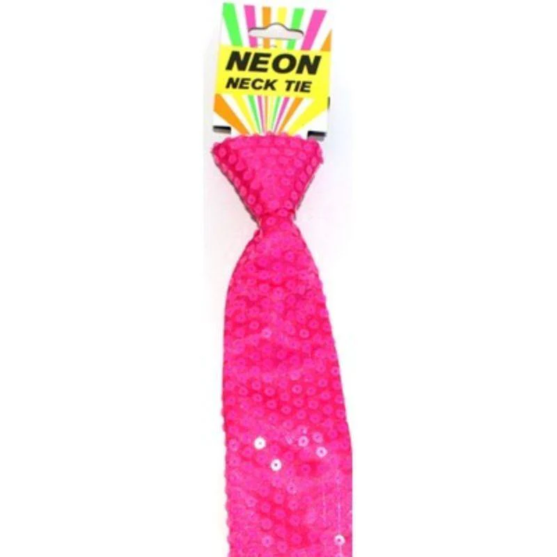 Adult Neon Pink Tie
