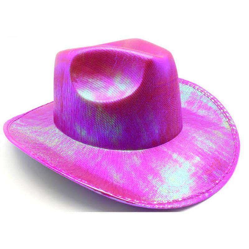 Adult Pink Metallic Cowboy Hat