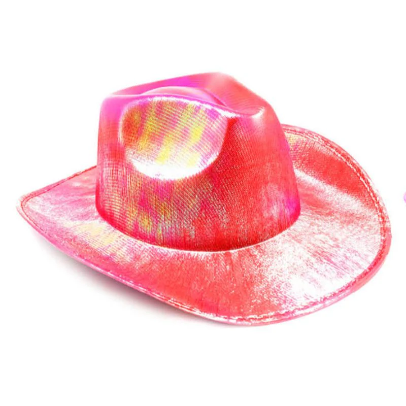 Adult Red Metallic Cowboy Hat