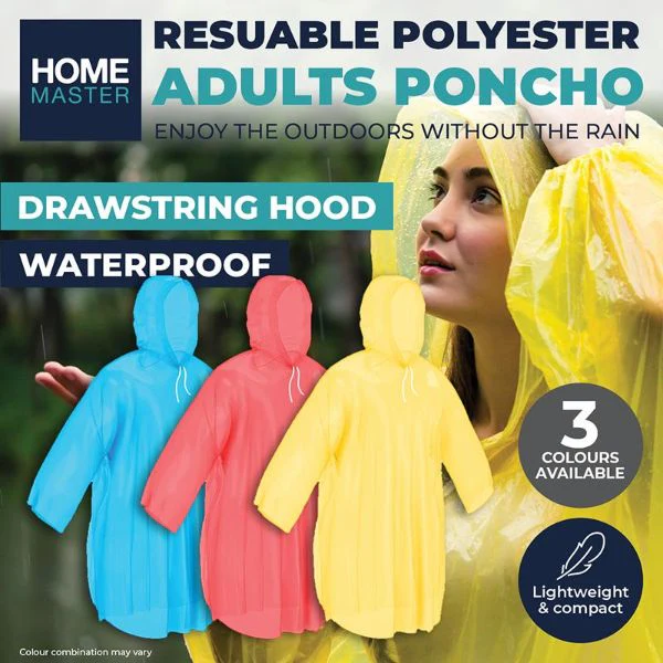 Reusable Polyester Adults Poncho - Image 2