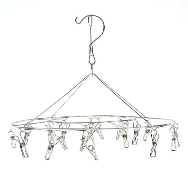 Stainless Steel Pegs Hanging Airer With 20 Pegs - Image 2
