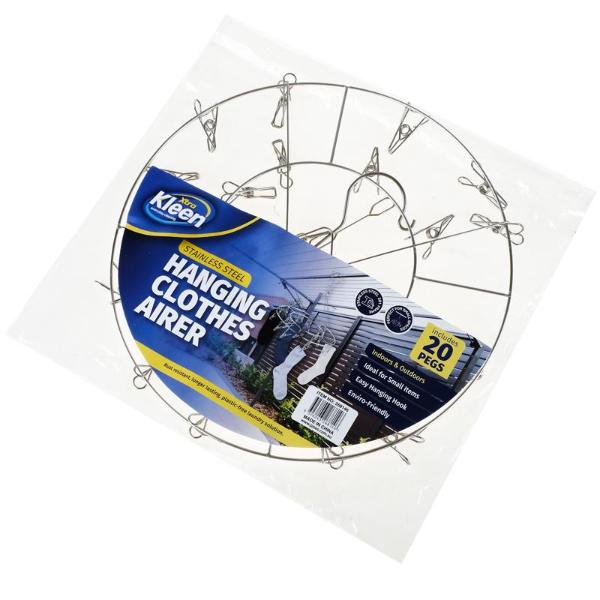 Stainless Steel Pegs Hanging Airer With 20 Pegs - Image 3