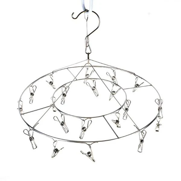 Stainless Steel Pegs Hanging Airer With 20 Pegs - Image 4