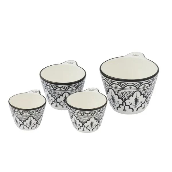 4 Pack Aleah Ceramic Measure Cups - 12cm x 10cm x 7cm