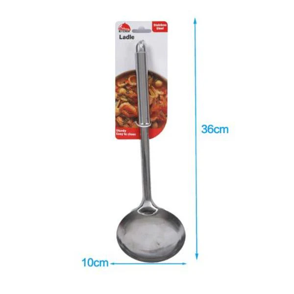 Stainless Steel Ladle - 10cm x 36cm - Image 4