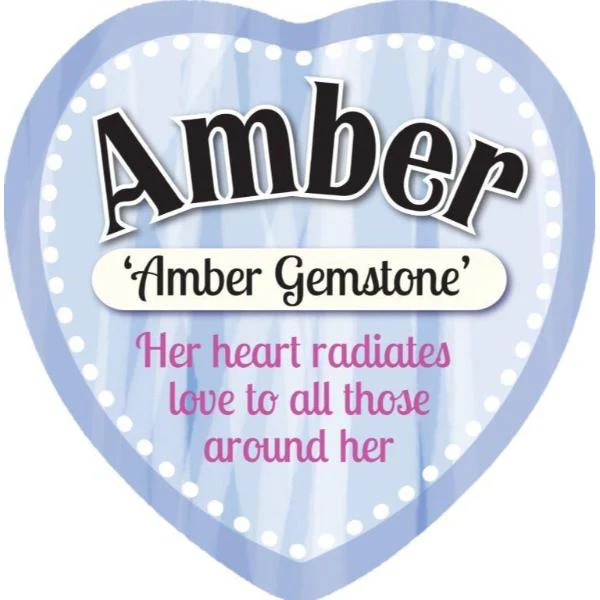 Ceramic Amber Heart Magnet