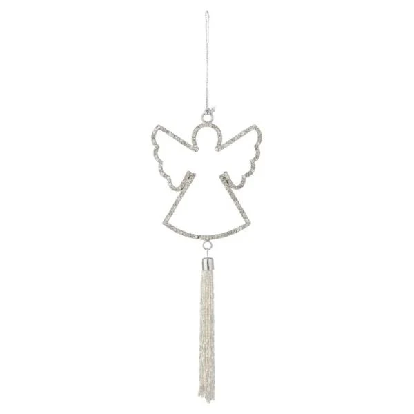 Angel Hanger with Tassel Metal 24cm Silv