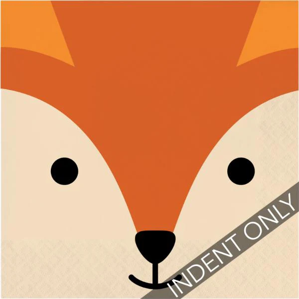 16 Pack Animal Fox Face Luncheon Napkins