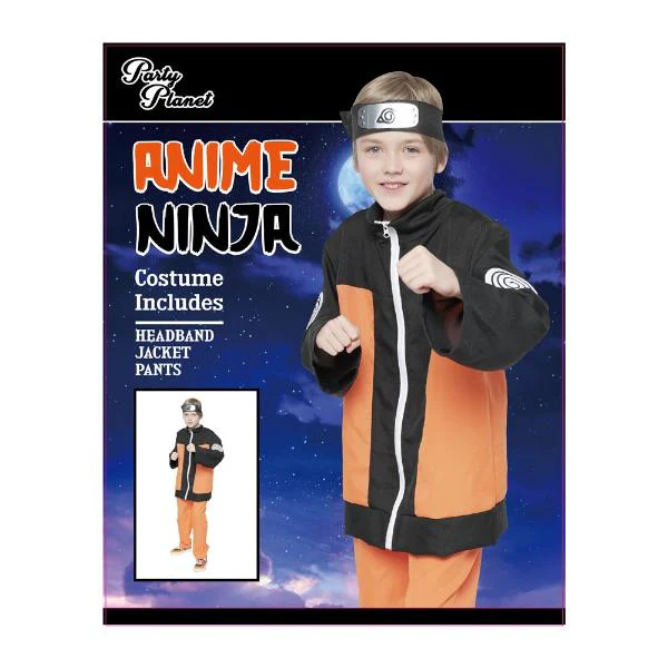 Anime Ninja Boys Costume - 9 - 10 Years - Image 2