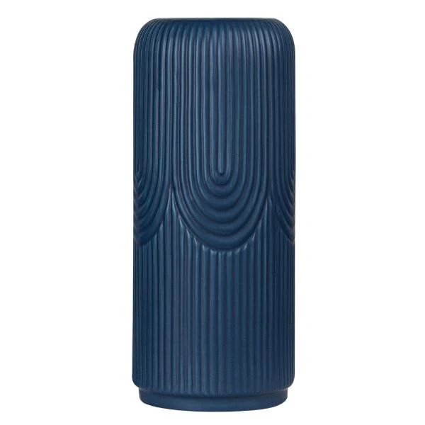 Navy Ceramic & Cement Archerella Vase - 15cm x 38cm