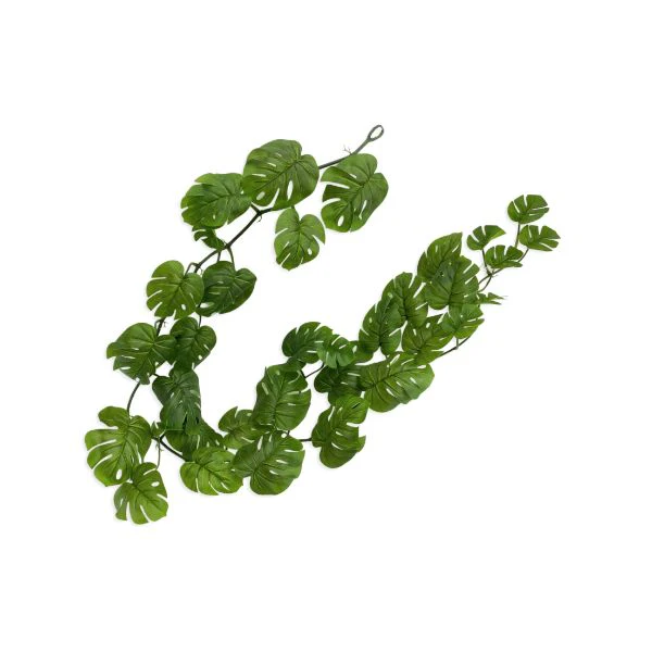 Green Artificial Monstera Garland - 180cm