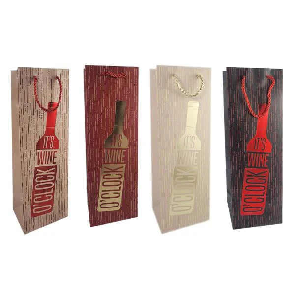 Assorted Bottle Gift Bag - 12cm x 35cm x 9cm
