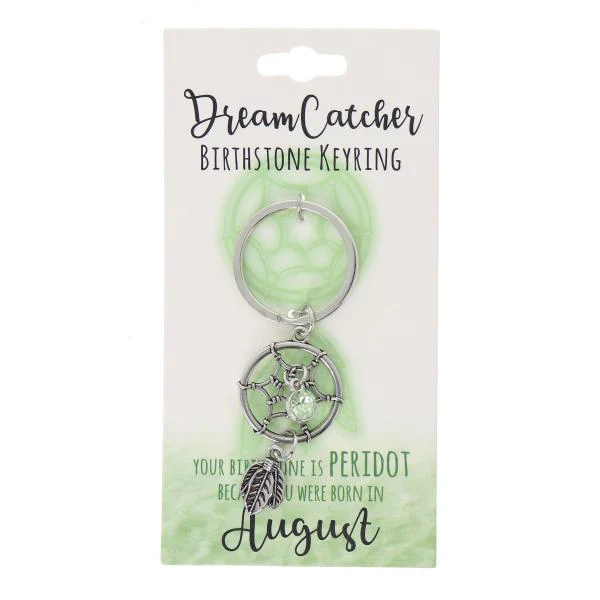 August Dream Catcher Birthstone Keyring