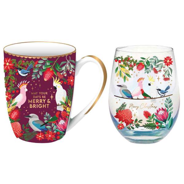 AUSSIE BUSH CHRISTMAS MUG NAVY