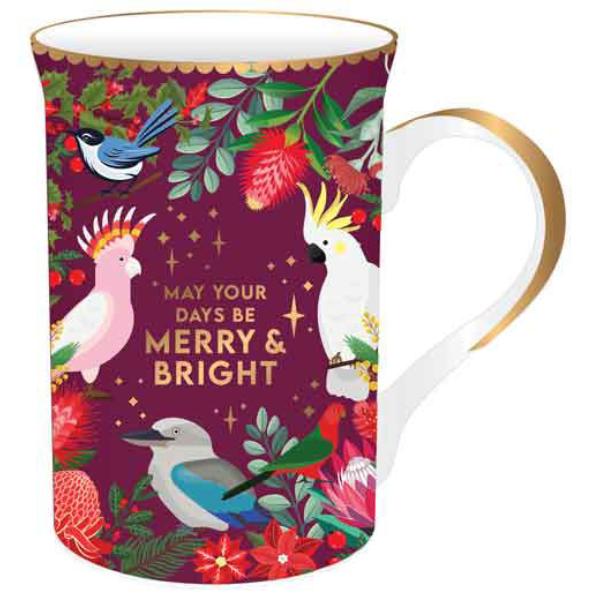 AUSSIE BUSH CHRISTMAS PINK MUG AND S/LESS GIFT SET