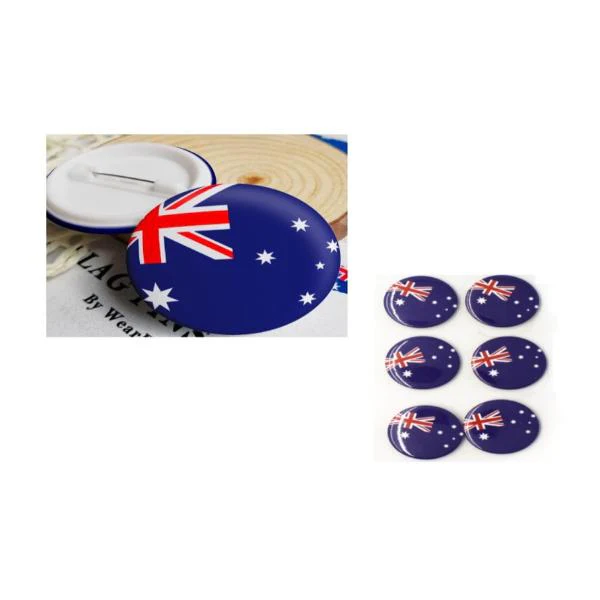6 Pack Australia Button Pins