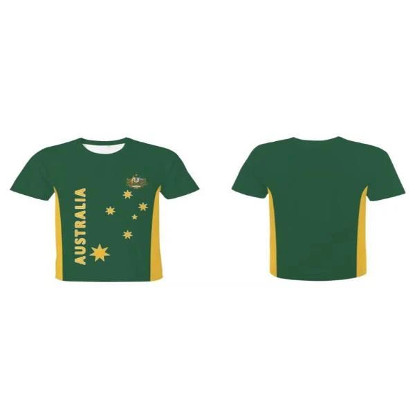 Australia Green Kangaroo Mesh Polyester T Shirt