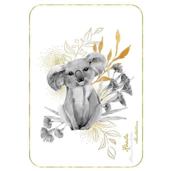 Flora And Fauna 100% Cotton Australian Koala Tea Towel - 50cm x 70cm