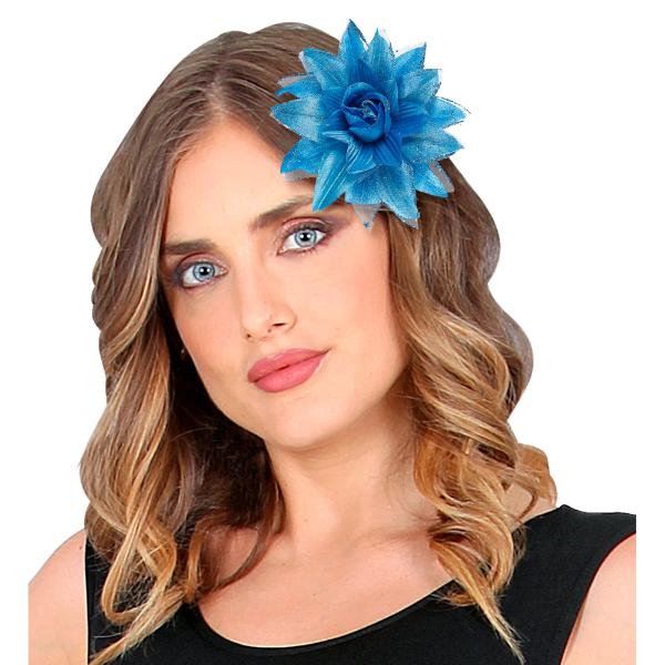 Azure Flower Hair Clip