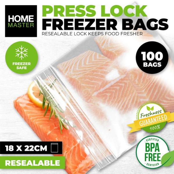 100 Pack Snap Lock Freezer Bag - 22cm x 18cm - Image 4