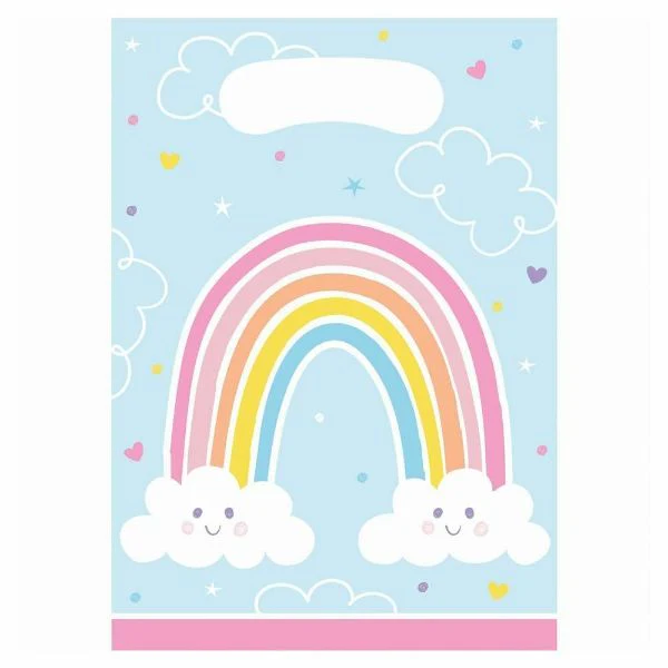 8 Pack Happy Rainbow Loot Bag