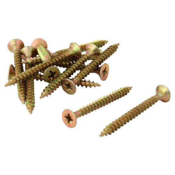 30 Pack Yellow Zinc Plated Countersunk Chipboard MDF Screws - 0.5cm x 5cm - Image 4