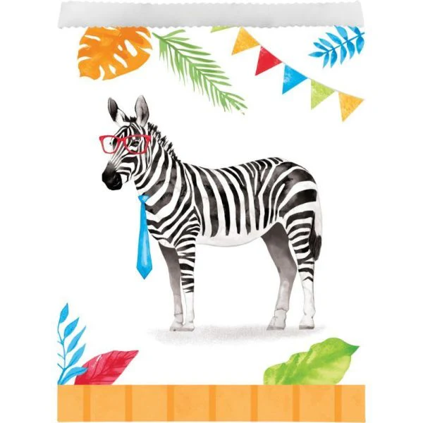 8 Pack Party Animals Assorted Paper Treat Bags - Image 5