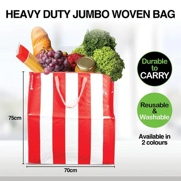 Jumbo Woven Bag - 70cm x 75cm x 25cm - Image 4