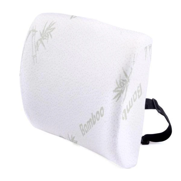 Bamboo Lumbar Lower Back Support with Strap 33cm x 32cm - Image 4