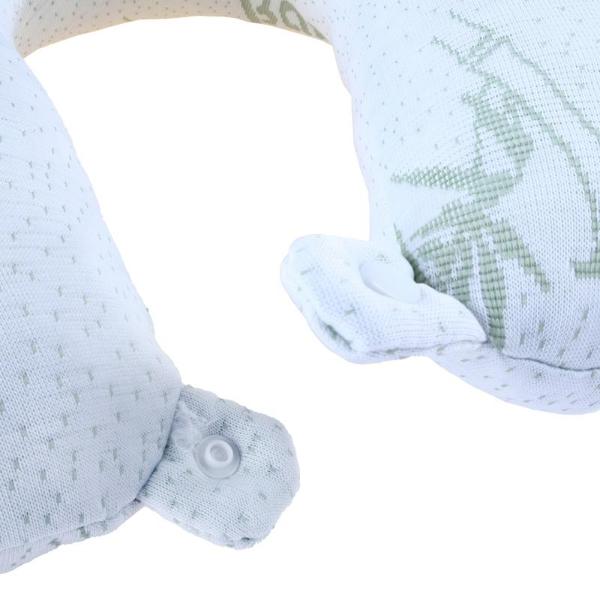 Bamboo Memory Foam Travel Neck Support Pillow With Removable Cover - Image 2
