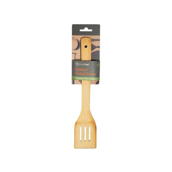 Natural Bamboo Slotted Turner - 31cm x 6cm