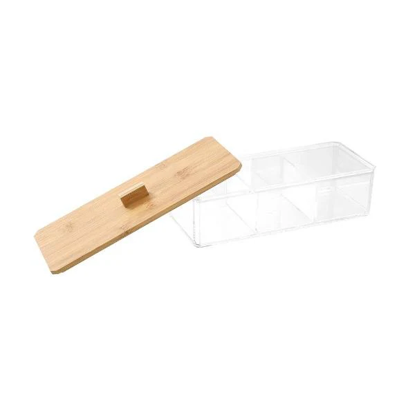 Boxsweden Bano Container With Bamboo Lid - 23.5cm x 8cm - Image 2