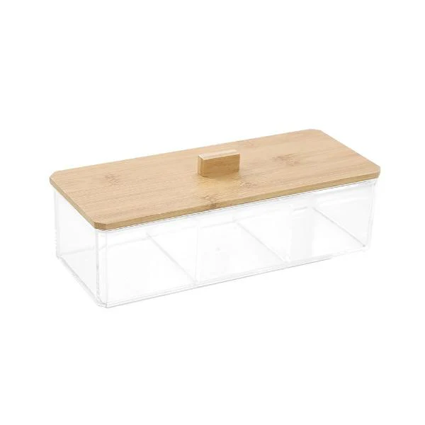 Boxsweden Bano Container With Bamboo Lid - 23.5cm x 8cm - Image 4