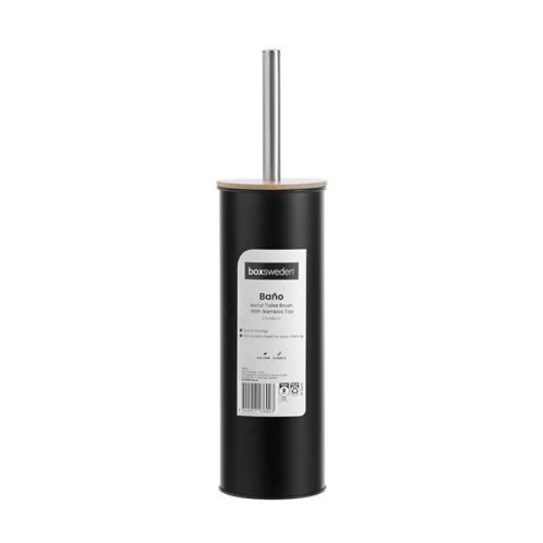 Bano Metal Bamboo Top Toilet Brush - 9.5cm x 38cm - Image 5