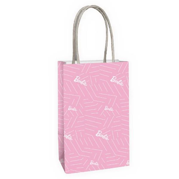 8 Pack Barbie Paper Kraft Bags - 13cm x 21cm x 8cm