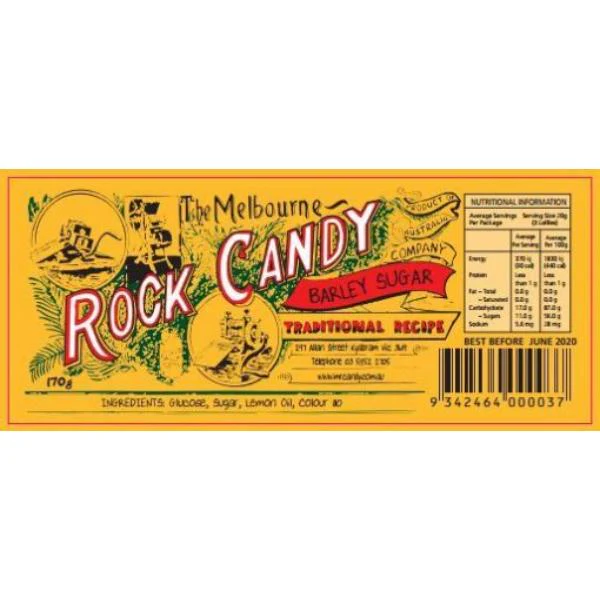 Barley Sugar Rock Candy - 170g - Image 2