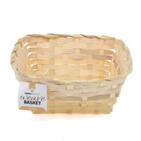 Neutral Easter Basket Square Weave - 20cm x 20cm x 10cm