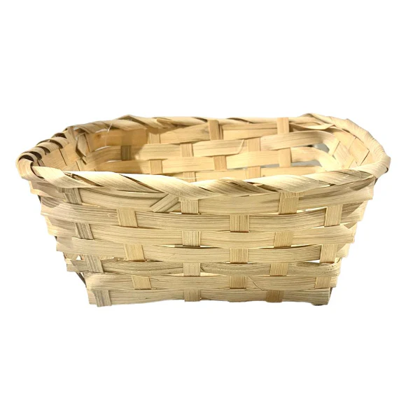 Neutral Easter Basket Square Weave - 20cm x 20cm x 10cm - Image 2