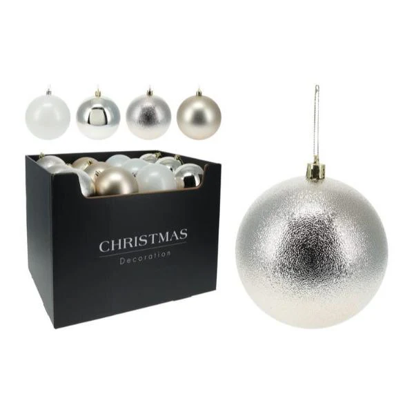 Assorted Champagne Bauble - 10cm