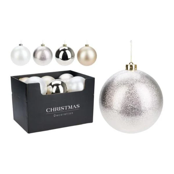 Assorted Champagne Bauble - 14cm
