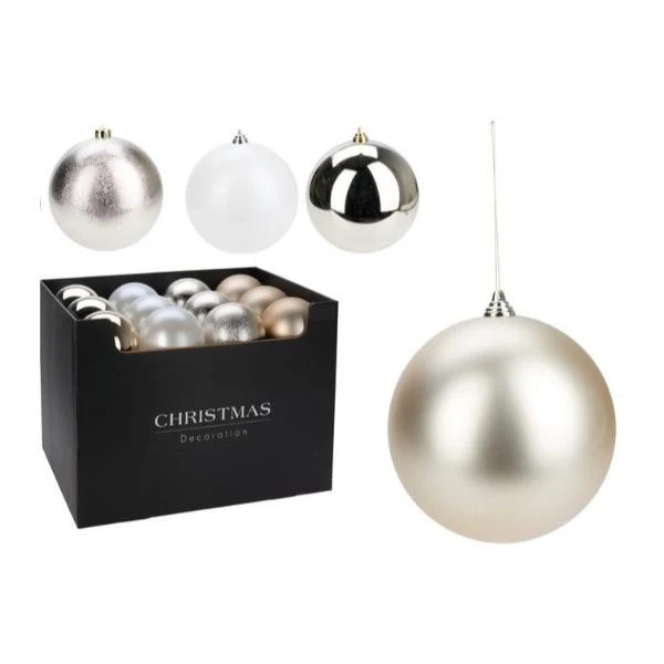 Assorted Champagne Bauble - 18cm
