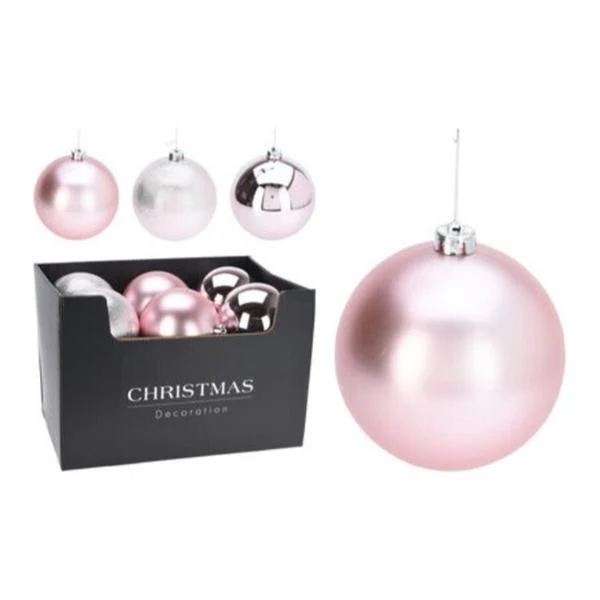 Christmas Pink Bauble - 18cm