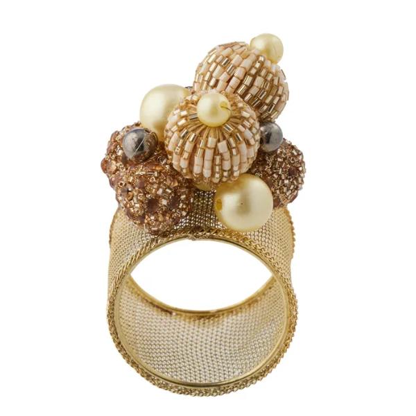 Bauble Bunch N/Ring Acrylic 6x6x8cm Gold