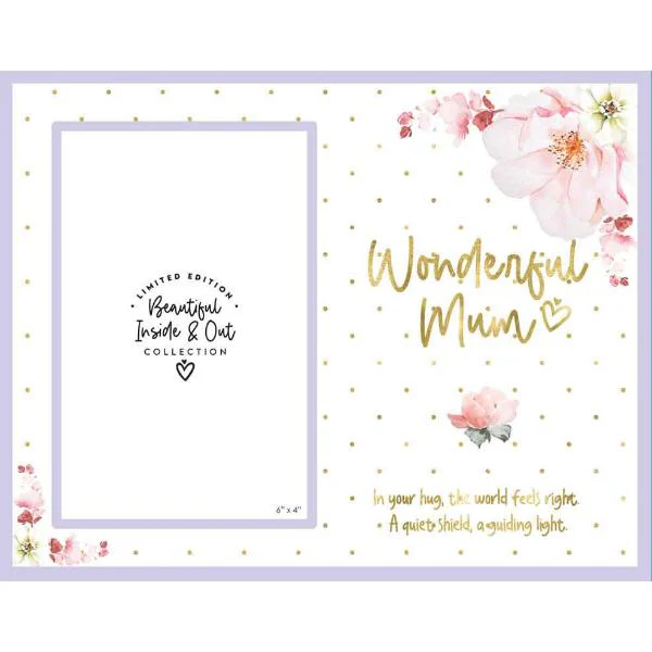 Beautiful Inside Out Mum Lilac Photo Frame - 18cm x 19cm