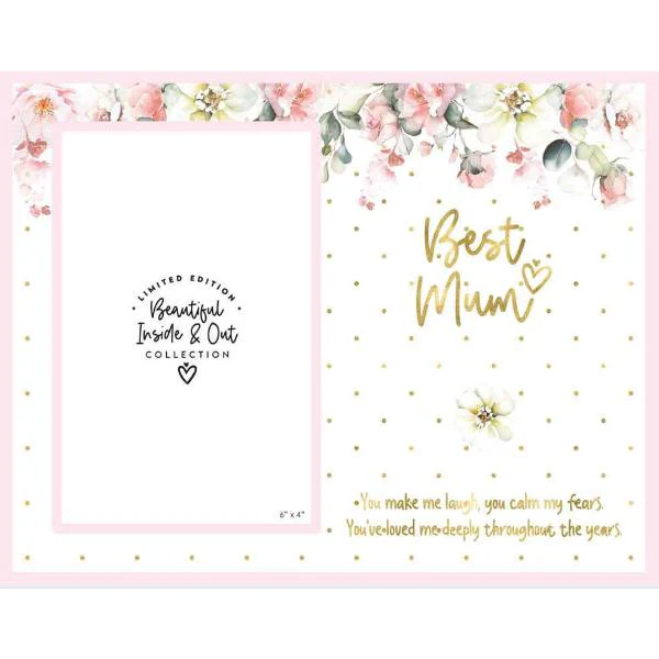 Beautiful Inside Out Mum Pink Photo Frame - 18cm x 19cm