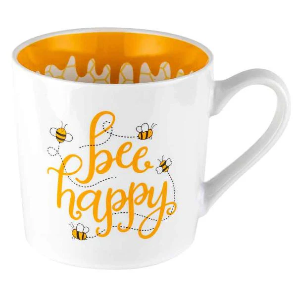 Bee Happy Beautiful On The Inside Mug - 420ml